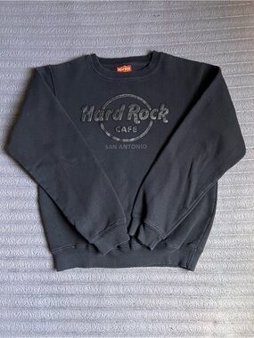Hard Rock Cafe Vintage Cropped Crewneck Sweater